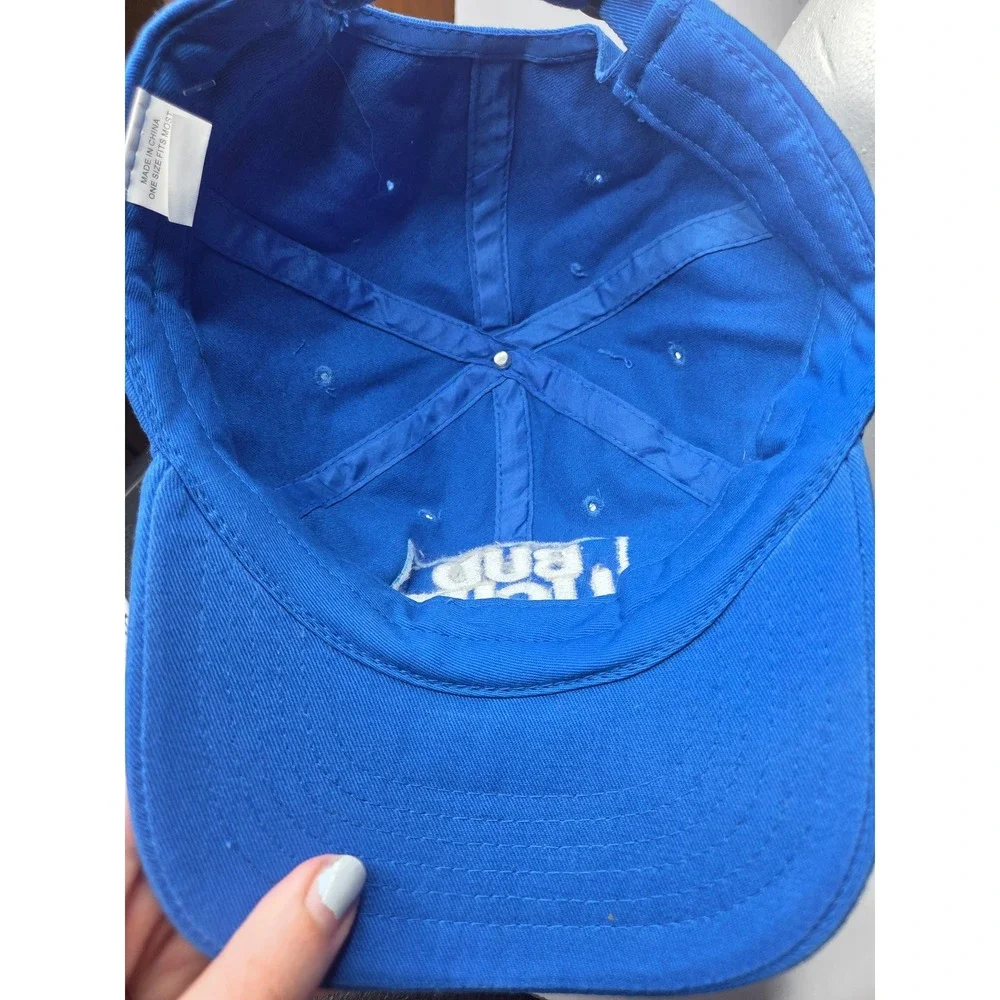 Bud Light Hat Mens Royal Blue Embroidered Logo Adjustable Strapback Dad Cap OSFM